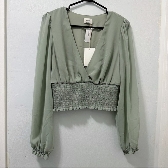 ARITZIA (WILFRED) - Wistful / Genoa Blouse (Dusky Green) - Picture 2 of 4